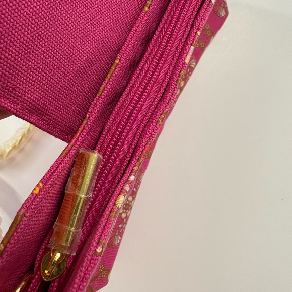 Anna Sui Pink Floral Shoulder Bag with Chain Strap - Picture 4 of 5